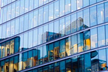 Windows of Skyscraper Business Office, Corporate building in London