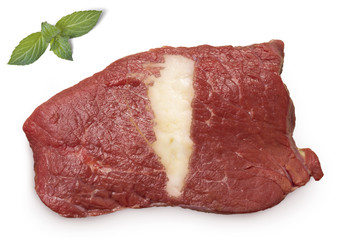 Roast beef meat and fat shaped as Gibraltar.(series)