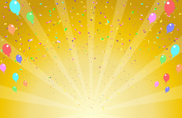 紙吹雪とバルーン