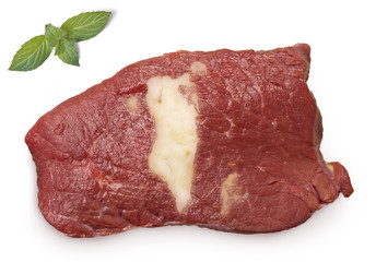 Roast beef meat and fat shaped as Bahrain.(series)