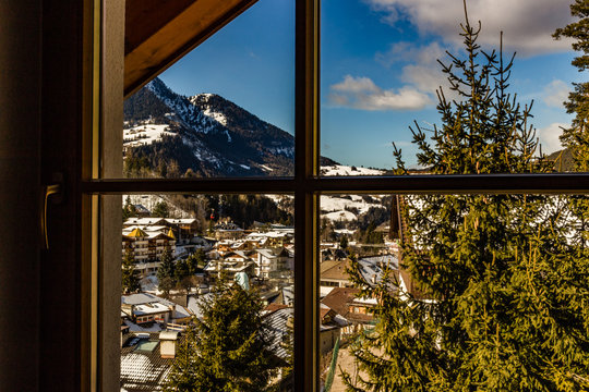 Fototapeta Italian village in Dolomites