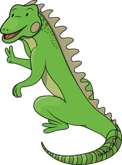 Iguana cartoon illustration