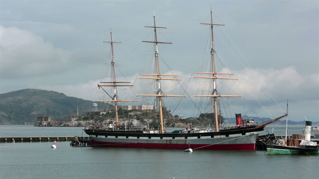 Three Mast Schooner sailboat San Francisco California HD 5415