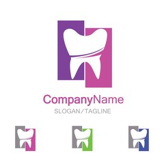 Dentist Dental Tooth vector logo icon