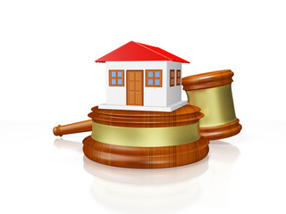 House and Judge Gavel Mallet