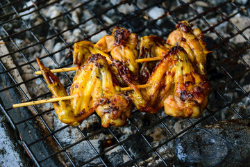 Grilled chicken on the stove.