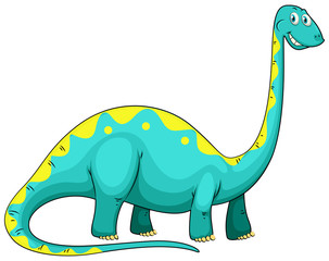 Blue dinosaur with long neck