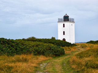 Fototapeta na wymiar Small lighthouse on the coast