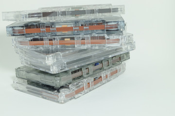 cassette tape on the white floor