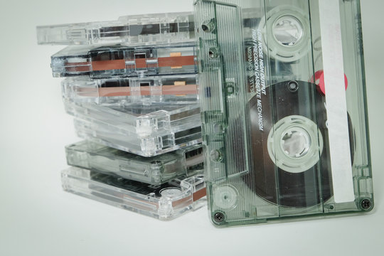 cassette tape on the white floor