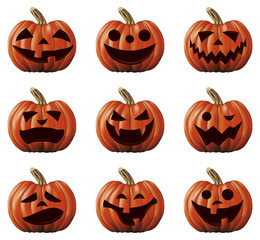 nine terrify halloween pumpkins with beauty gestures