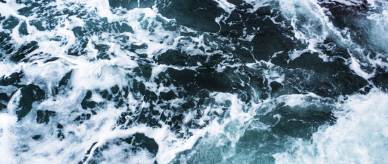 Obraz na płótnie Canvas Stormy sea texture letterbox