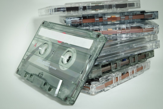 cassette tape on the white floor