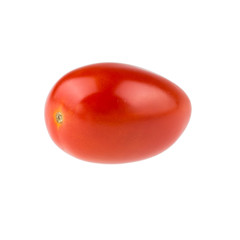 Red cherry tomato on white background