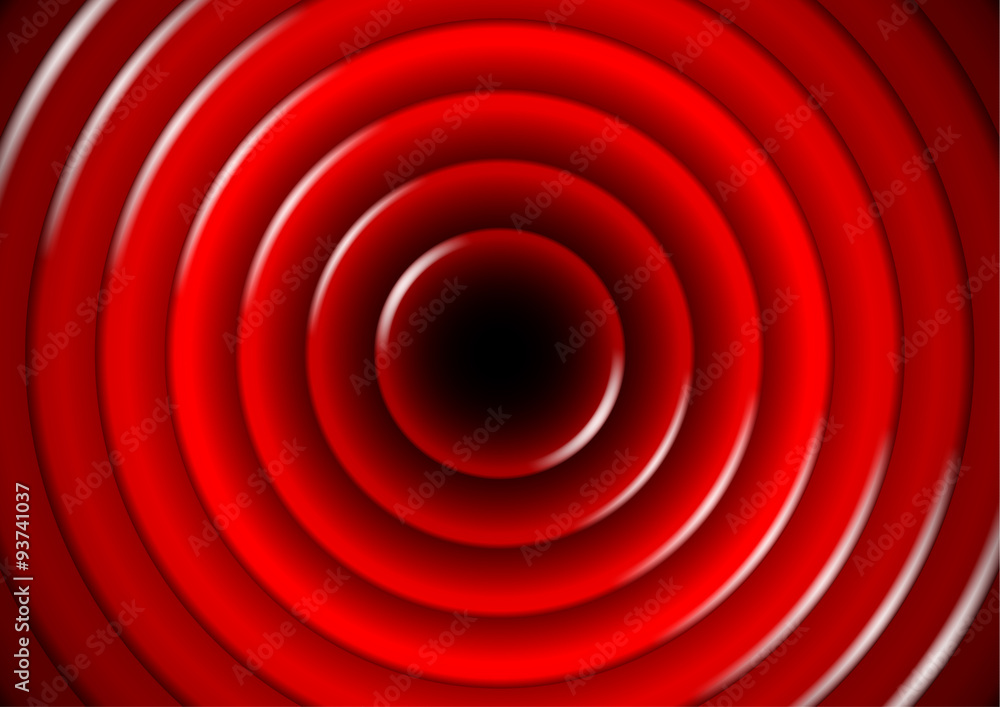 Poster abstract background with glossy red circles