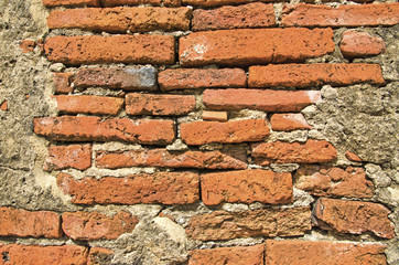 Background of Old brick wall texture.