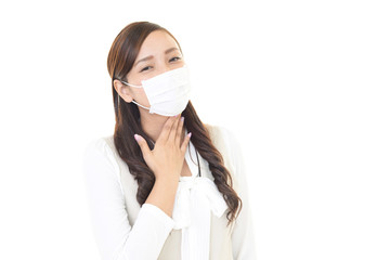 風邪に羅漢した女性