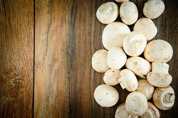 Mushrooms on a Wooden Board