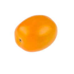 Yellow cherry tomato on white background