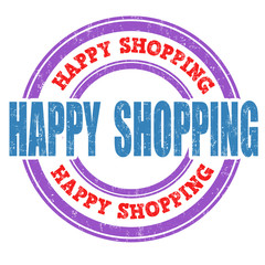 Happy shopping stamp