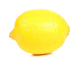 Fresh Yellow Lemon on White Background