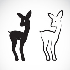Vector image of deer on white background