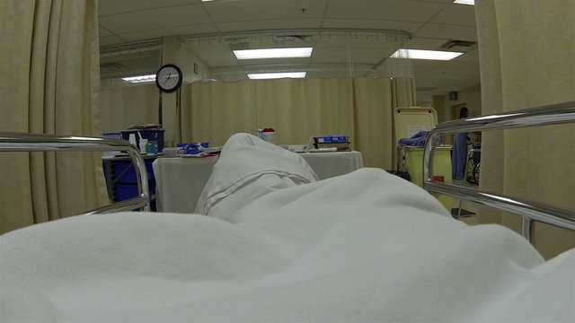 Hospital Bed patient after emergency surgery POV HD 0182