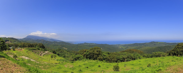 Fototapeta na wymiar Panorama view of Taitung country side