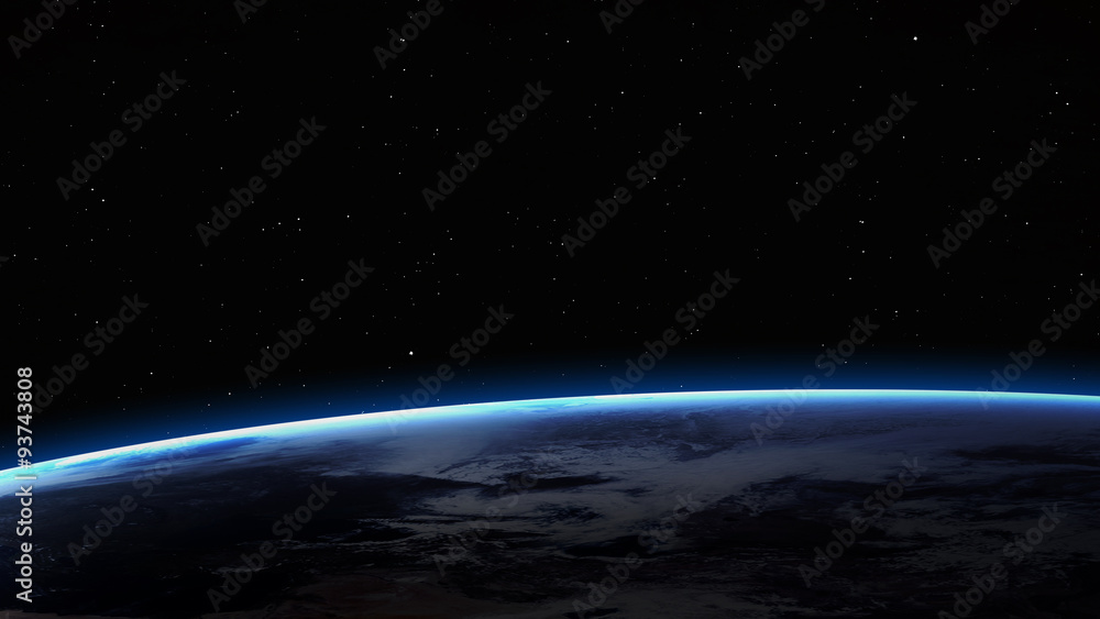 Wall mural high resolution image of earth in space. elements furnished by
