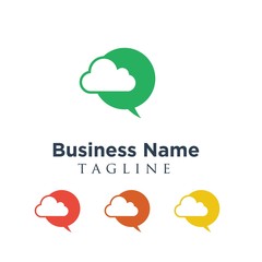 Cloud logo icon vector