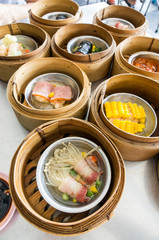 Dimsum menu with various dish