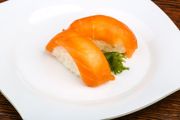 Sushi with salmon