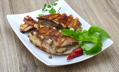 Grilled lamb ribs