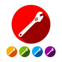 Wrench Flat Icons