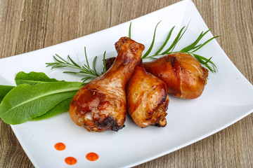 Roasted chicken legs