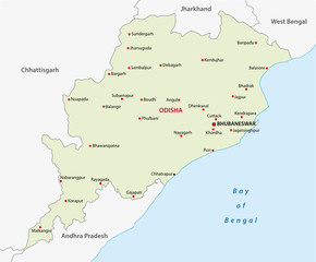 Obraz premium odissa map