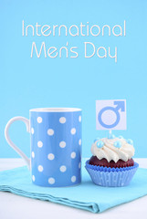 International Mens Day Cupcakes with Male Symbols.