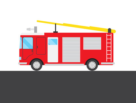 Red fire-engine picture