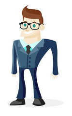 empleado oficina con traje y lentes