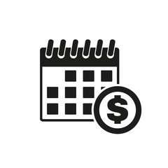 The pay day icon. Tax and payment, dividends symbol. Flat