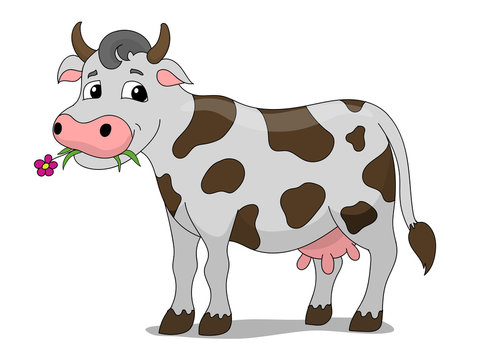 Cartoon cow vector illustration
