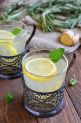 Lemon and ginger drink