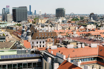 Fototapeta premium Aerial View Of Vienna City Skyline