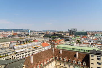Obraz premium Aerial View Of Vienna City Skyline
