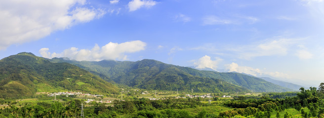 Obraz premium Panorama view of Taitung country side