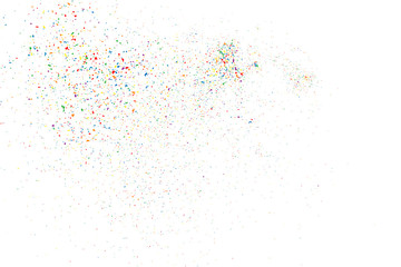 Colorful explosion of confetti. Grainy abstract  colorful texture on a white background. Design element. Vector illustration,eps 10.