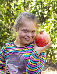 DownSyndrome Girl - Stock Image