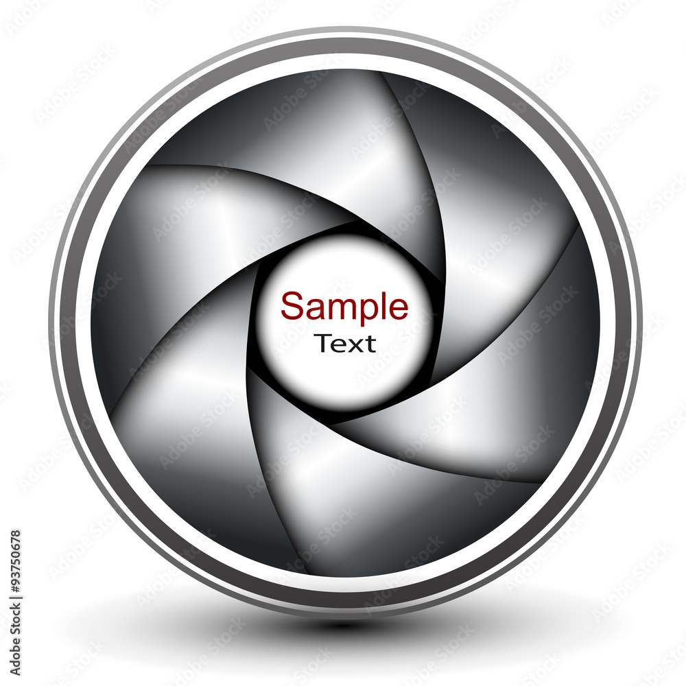 Poster Background 3D with abstract lens design and vector shutter.