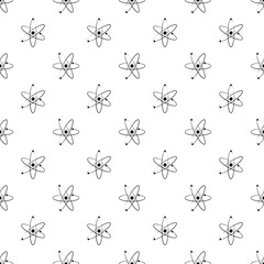 Atom seamless pattern background