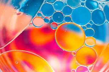 Tuinposter Water bubbles abstract colorful  background © Cobalt
